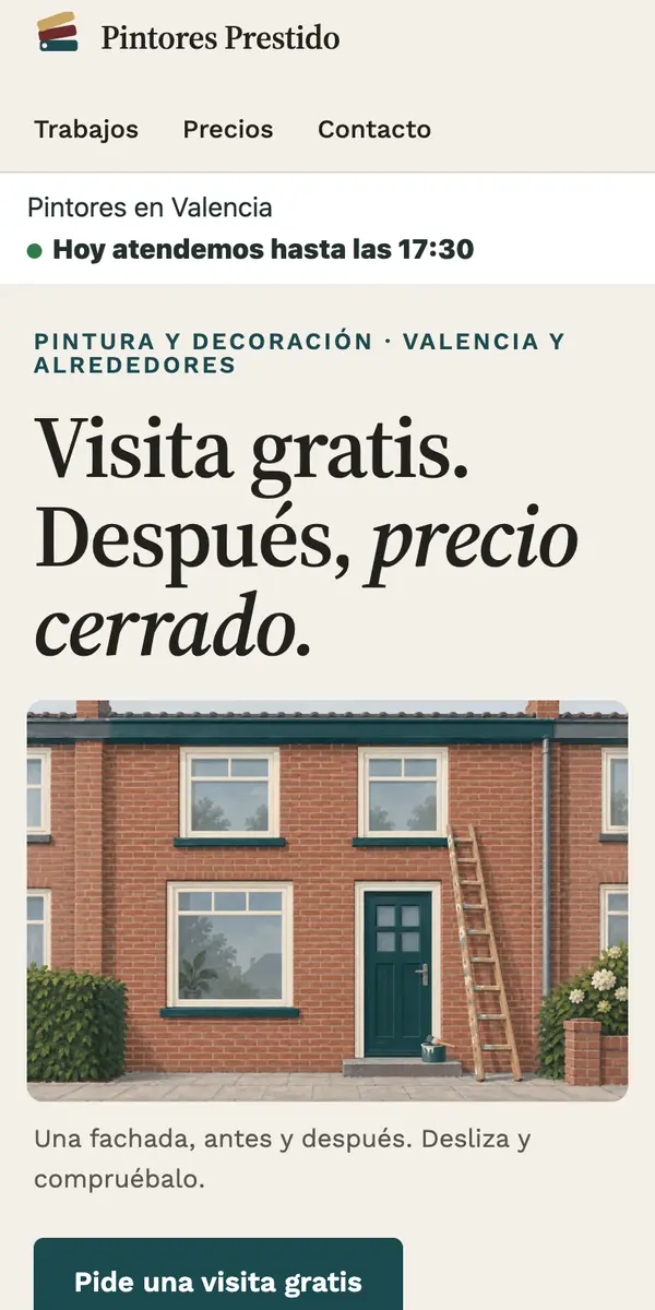 La web de ejemplo de Pintores Prestido